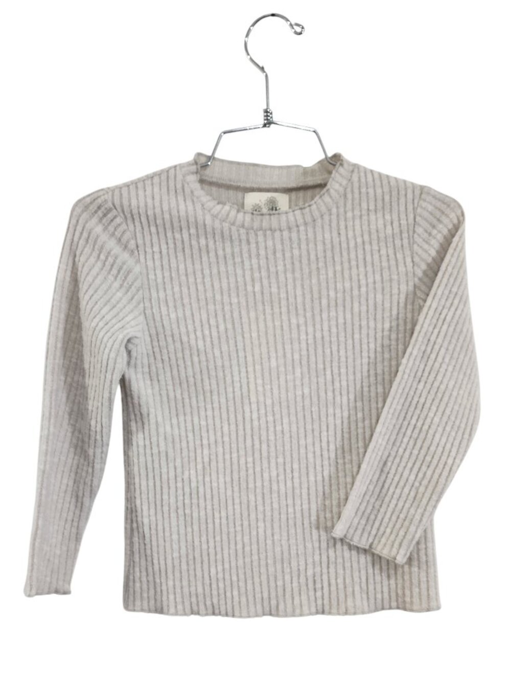 NWT - VIGNETTE - OATMEAL Long Sleeve Ribbed Cotton Top - Girl Size 5Y
